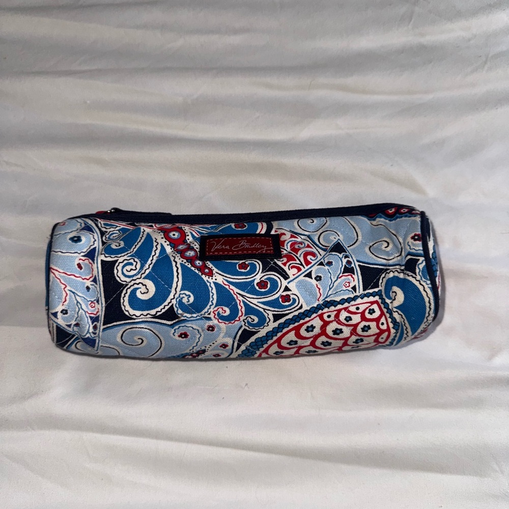Vera Bradley Paisley Blue and Red Cosmetic Case
